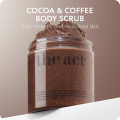 The Act gommage-corps-granules-sel-cafe: texture exfoliante qui lisse la peau.