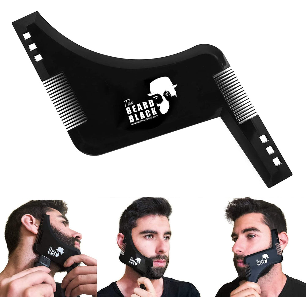 The BEARD BLACK, outil de mise en forme barbe avec peigne intégré pour lignes nettes.