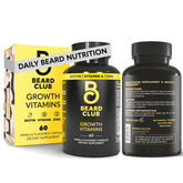 La marque The Beard Club - gélules biotine dans la bouteille, soutien potentiel à la croissance.