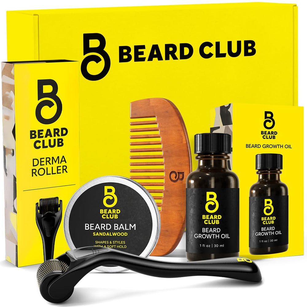 The Beard Club Derma Roller, 540 aiguilles titane pour peau et barbe rafraîchie.