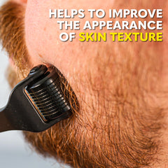 The Beard Club Derma Roller Premium poignée métallique lourde pour un contrôle précis