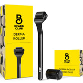 The Beard Club Derma Roller Premium sur visage pour revitaliser la peau et la barbe