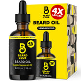 The Beard Club huile barbe Classic Santal : bouteille élégante pour hydratation durable.