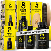 The Beard Club huile de croissance barbe en flacon, stimule les racines et apaise la peau.