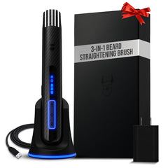 The Beard Struggle Carbon X: brosse chauffante pour lisser et démêler rapidement la barbe.
