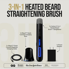 The Beard Struggle Carbon X: réglage de température pour un coiffage précis.