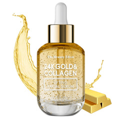 Sérum The Beauty Elixir dans une bouteille élégante prête à lapplication quotidienne