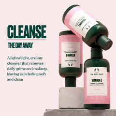 The Body Shop Vitamine E Crème Nettoyante - application facile pour un rituel matin ou soir.