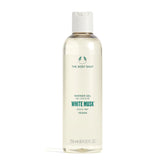 The Body Shop White Musk Shower Gel : bouteille élégante prête pour une douche florale.