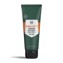 The Body Shop Guarana Café énergisant – crème-visage homme en bouteille avec hydratation durable.
