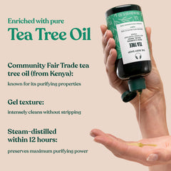 The Body Shop huile arbre à thé communautaire, ingrédient naturel purifiant.