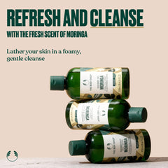 The Body Shop Moringa Gel Douche – ingrédients naturels moringa et aloe vera.