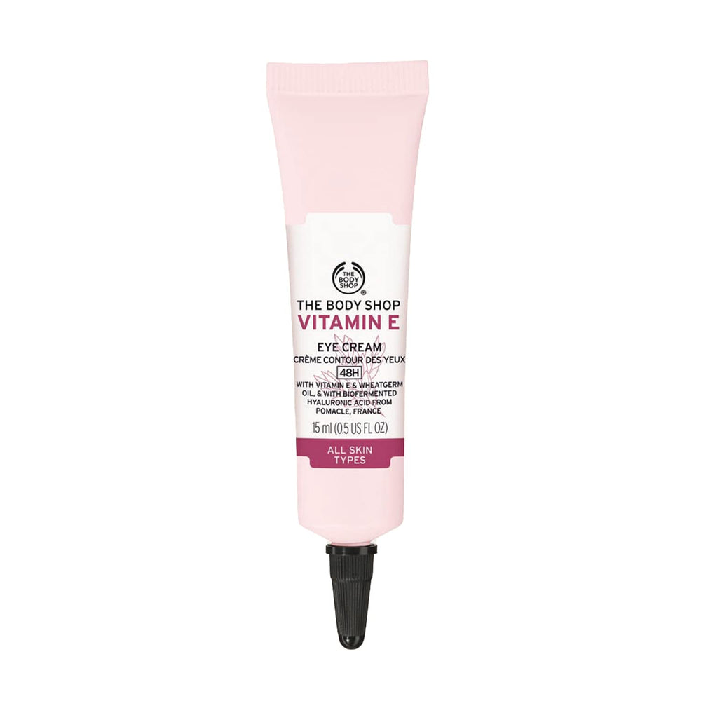 The Body Shop Vitamin E Eye Cream, tube rafraîchissante, hydratation ciblée autour des yeux