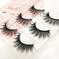 The Book of Lashes Sparkle lash band close-up shows soft cotton thread.
