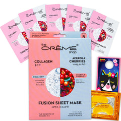 The Crème Shop masques visage ensemble de 5 pour hydratation et fermeté