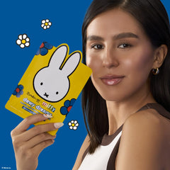 The Crème Shop Miffy mask sheet close-up reveals soft fibers