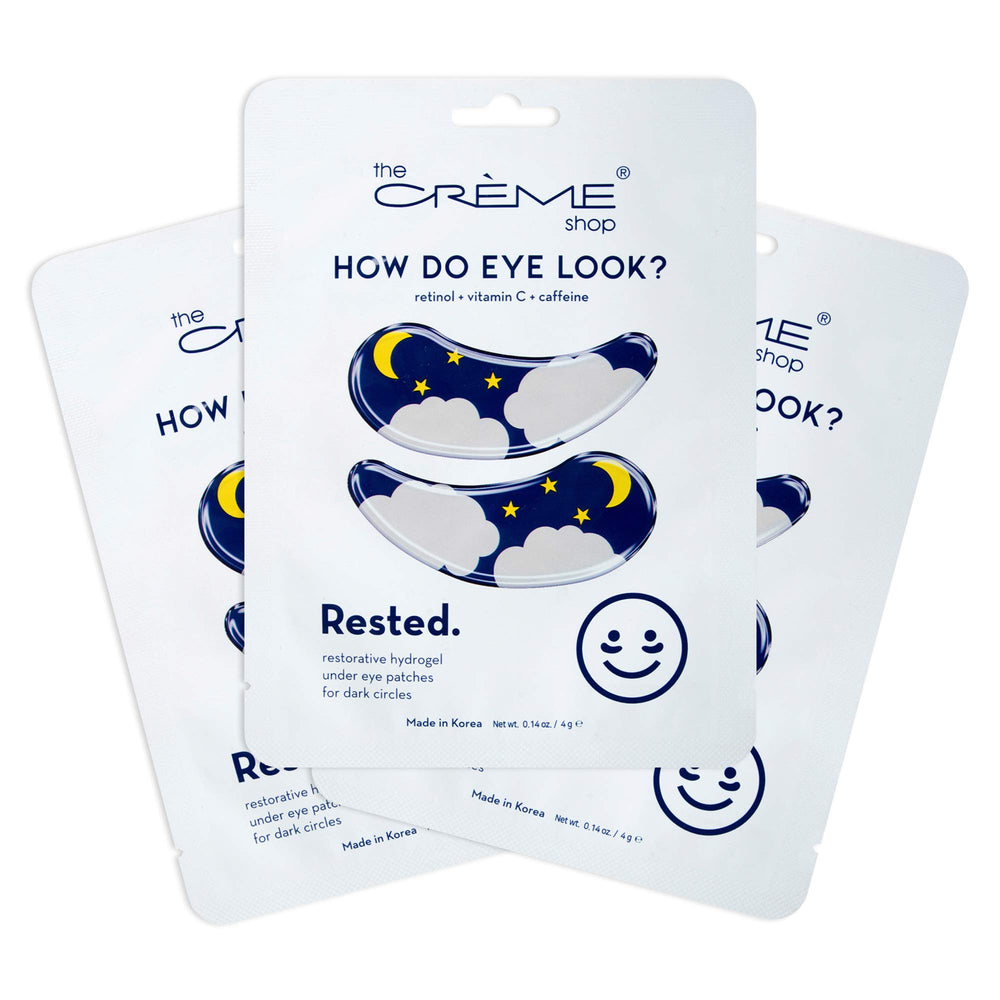 The Crème Shop patch hydrogel yeux – emballage élégant et rafraîchissant