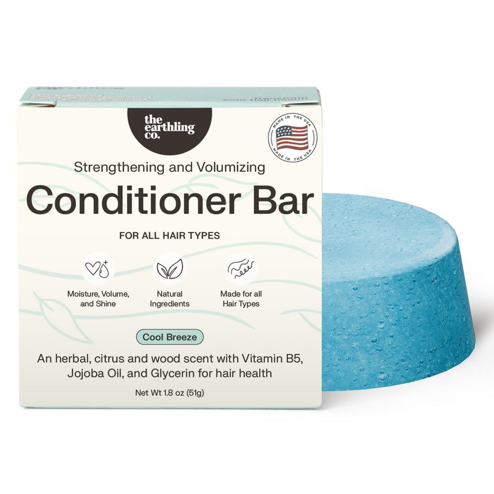 The Earthling Co. Barre-conditionneur emballage durable pour une routine respectueuse de l'environnement.