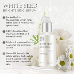 Texture légère du Whiteseed Serum The Face Shop prête pour l’application.