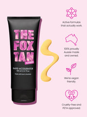 THE FOX TAN accélérateur rapide – FoxComplex booste la mélanine pour un bronzage profond.