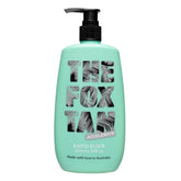 The Fox Tan Rapid Elixir – bouteille montrant le produit pour bronzer rapide et naturel.