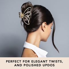 The Hair Edit Barrette Aile Dorée finition dorée luxueuse.