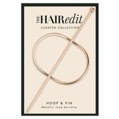 The Hair Edit Hoop & Pin : barrette-boucle-metallique, fixation fiable toute la journée.