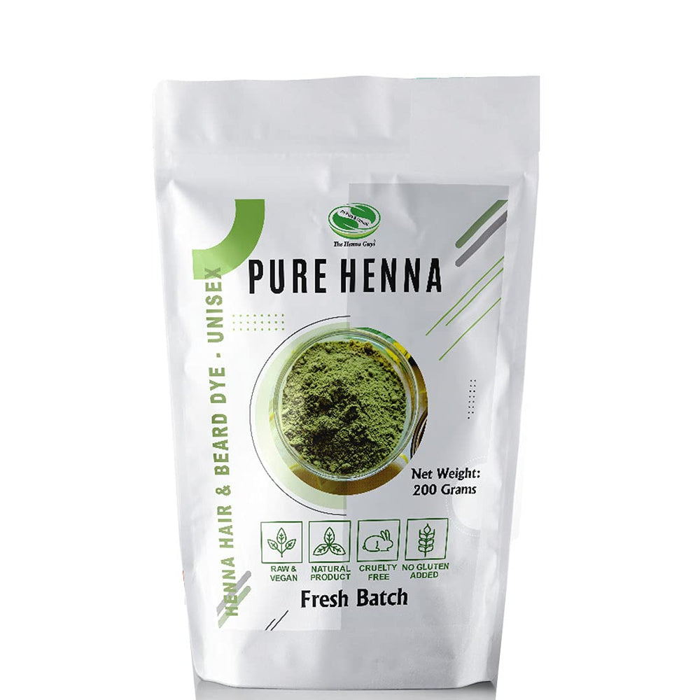 The Henna Guys poudre henné rouge cheveux, couleur naturelle et durable.