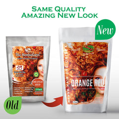 Résultat couleur rouge-orange naturelle sur cheveux avec The Henna Guys
