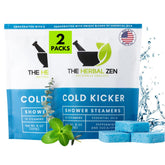 Tablettes douche The Herbal Zen menthe eucalyptus pour respiration plus claire.