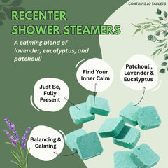 Emballage et tablettes Recenter The Herbal Zen lavande eucalyptus prêt à offrir