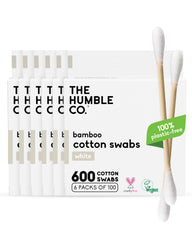 The Humble Co cotons-tiges bambou en paquet 600, pour oreilles et maquillage.