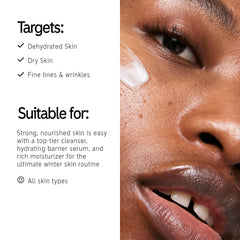 Ectoin Hydro-Barrier Serum bottle highlighting hydration benefits.
