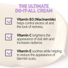 The INKEY List Vitamin B, C et E – flacon-pompe, peau hydratée et prête pour le maquillage.