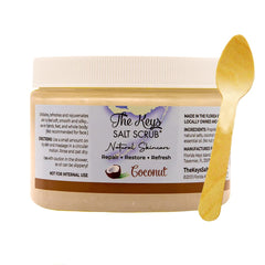 The Keys Salt Scrub : cuillère en bois incluse pour une application propre