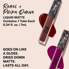 The Lip Bar Prima Donna fuchsia purple liquid matte, vibrant shade for statement looks.