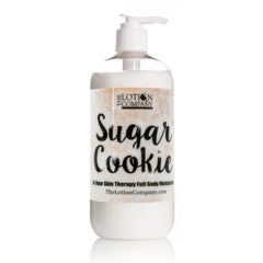 Le flacon The Lotion Company dégage la senteur biscuit sucre et hydrate la peau.