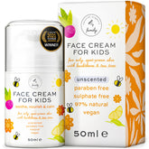 The Natural and Organic Family Crème-visage enfants apaisante pour peau sensible et hydratante.