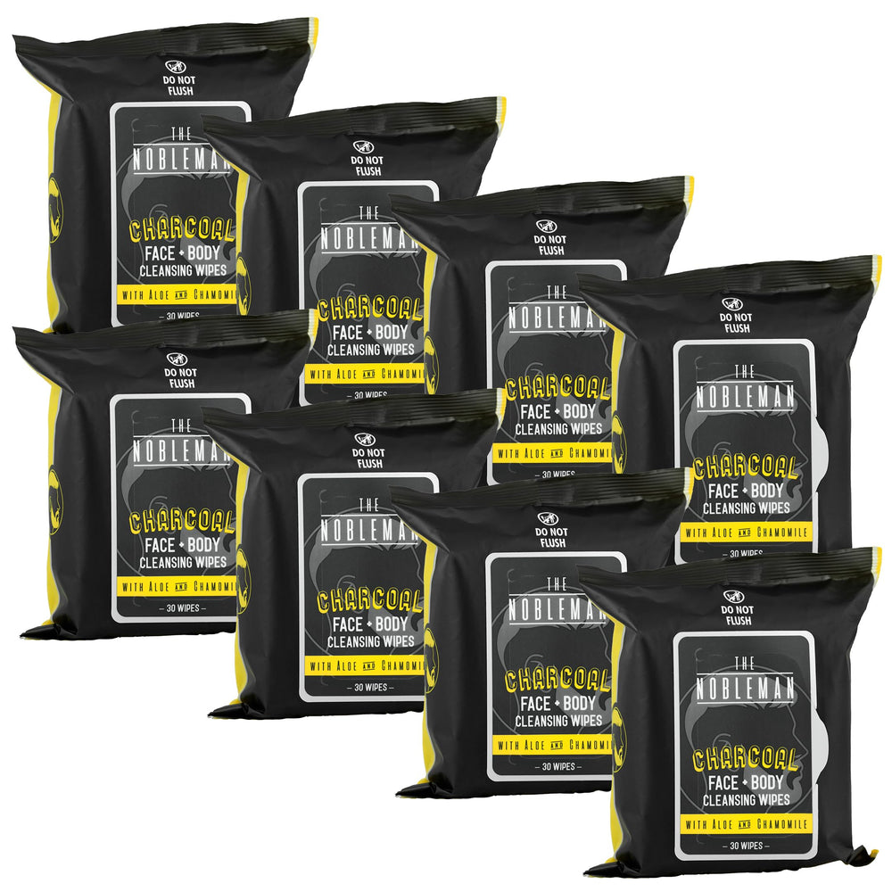 The Nobleman lingettes charbon, pack variété : fraîcheur pratique en déplacement