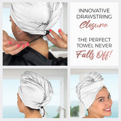THE PERFECT HAIRCARE wrap rapide pour cheveux mouillés évite les chutes.