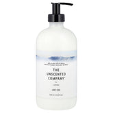 The Unscented Company lotion packaging front, fragrance-free hydration for sensitive skin.