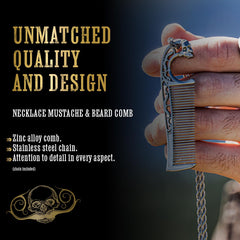 Application cire moustache Bone Crusher avec peigne métal THE VINTAGE GROOMING CO, retouches faciles.