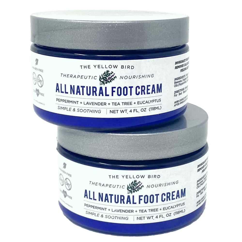 The Yellow Bird crème-pieds en flacon, hydratation durable pour talons secs