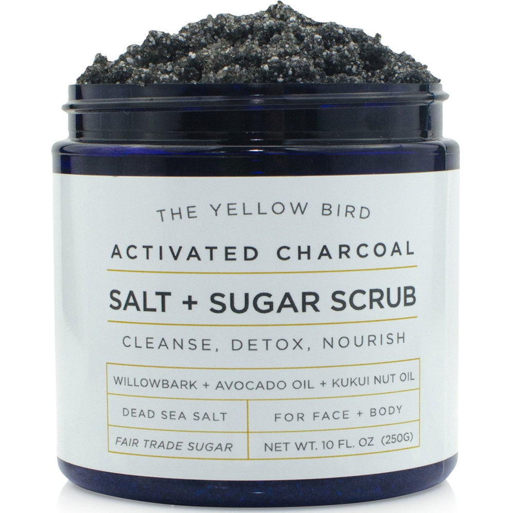 The Yellow Bird gommage charbon actif visage – exfolie en douceur pour peau lisse