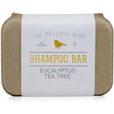 The Yellow Bird savon-cheveux-solide eucalyptus – rafraîchit le cuir chevelu en douceur.
