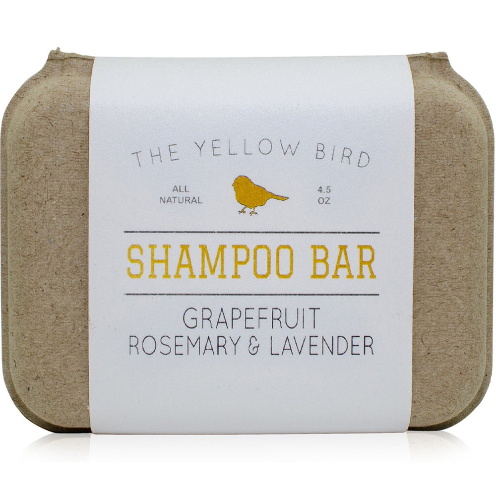 The Yellow Bird Shampoing Solide au pamplemousse, douceur pour cuir chevelu sensible.