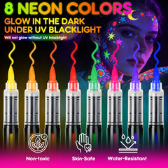 ThEast bleu néon, couleur vive, visibilité accrue sous lumière UV.