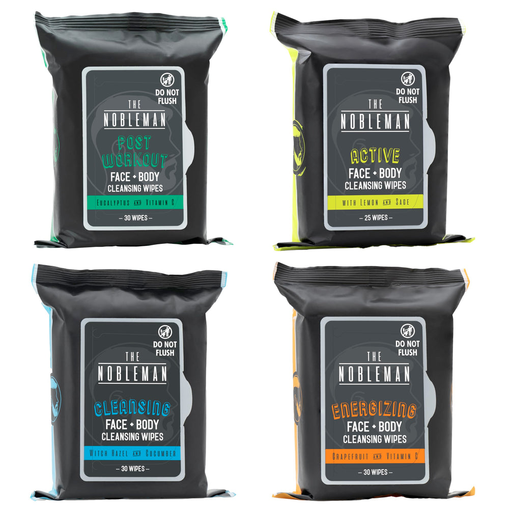 Lingettes Aloe infusées The Nobleman pour visage et corps, douceur après l'effort