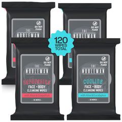The Nobleman lingettes Aloe et Pamplemousse procurant fraîcheur et hydratation sans gras.