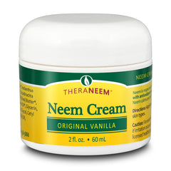 TheraNeem Crème Neem bio — bouteille visible, hydratation apaisante pour peau sensible.